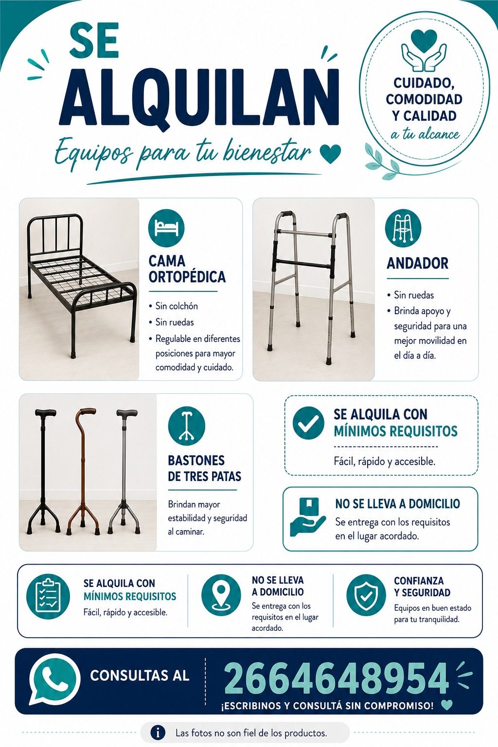 Alquiler de elementos de salud