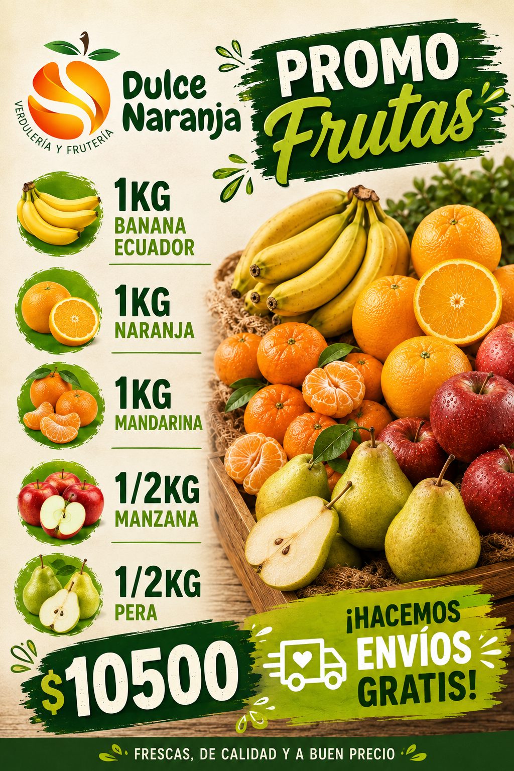 Promo de frutas y verduras!
